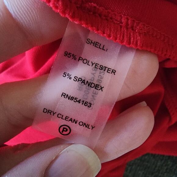 Calvin Klein Ruched Sleeveless Red A-Symmetrical Evening Gown Dress | Women's 8 - Picture 14 of 15